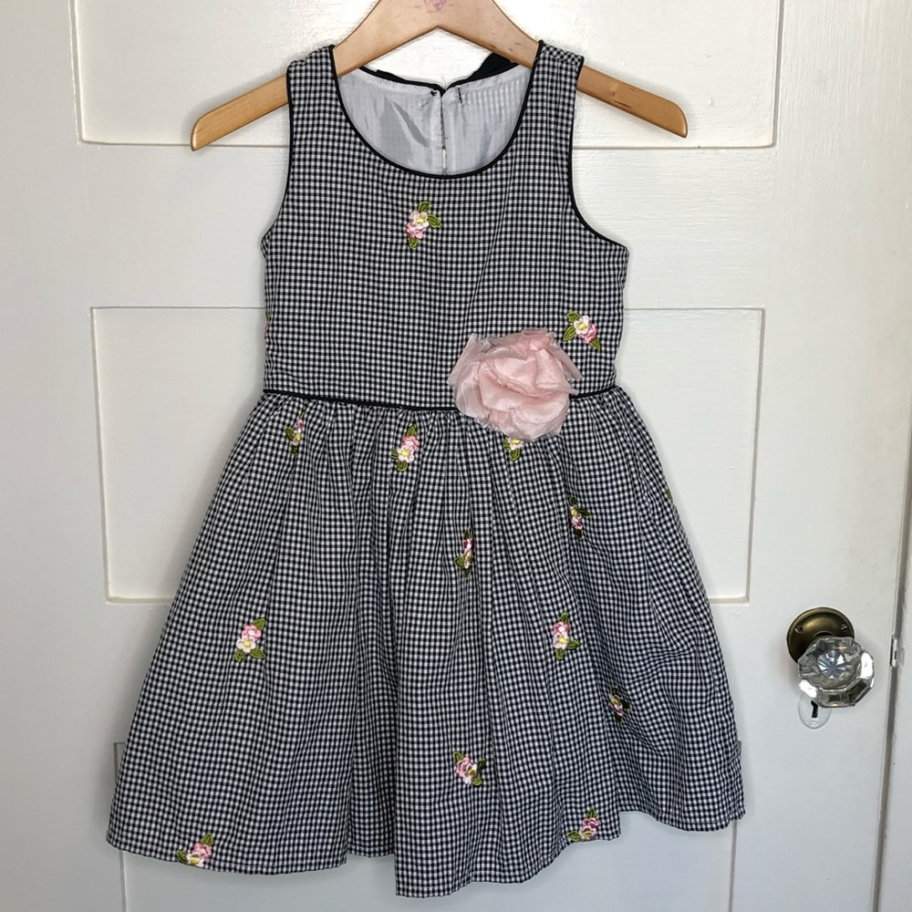 Gingham and Flower Dress